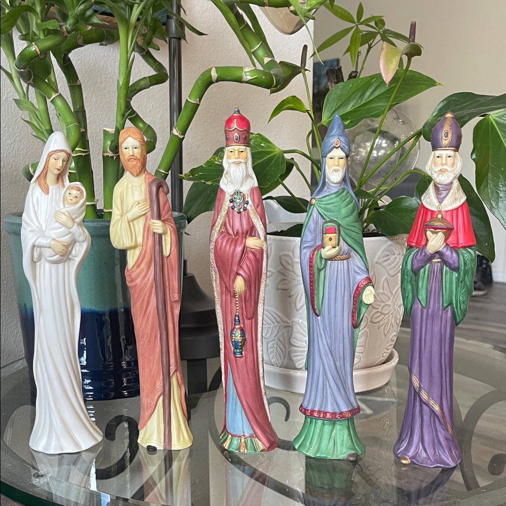 Vintage (1990’s) Colorful Religious Figurines Set